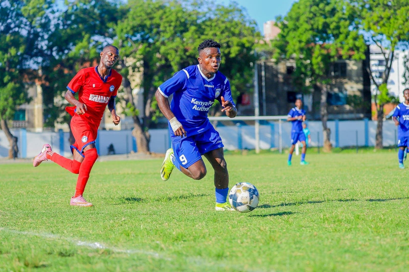 Bandari FC players walking out for a home game